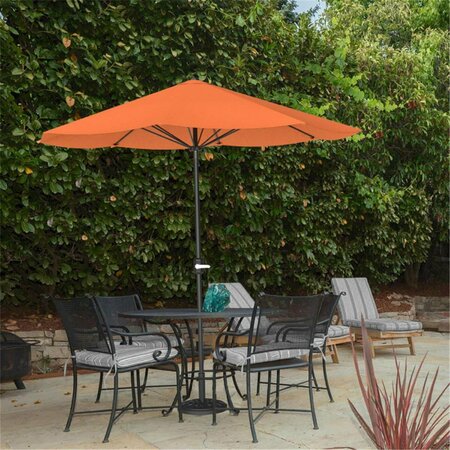 GRILLGEAR Patio Umbrella Outdoor Shade with Easy Crank; Terracotta - 9 ft. GR3234973